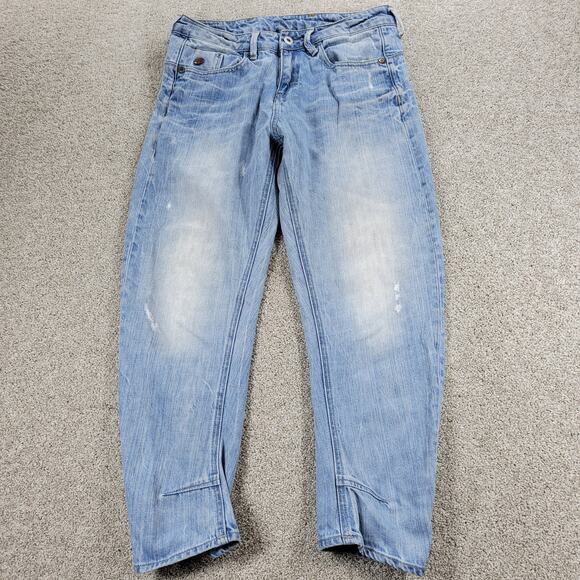 G-Star Type C 3D Loose Jeans Womens 26 Blue Tapered Barrel Light Wash Denim - Picture 15 of 16